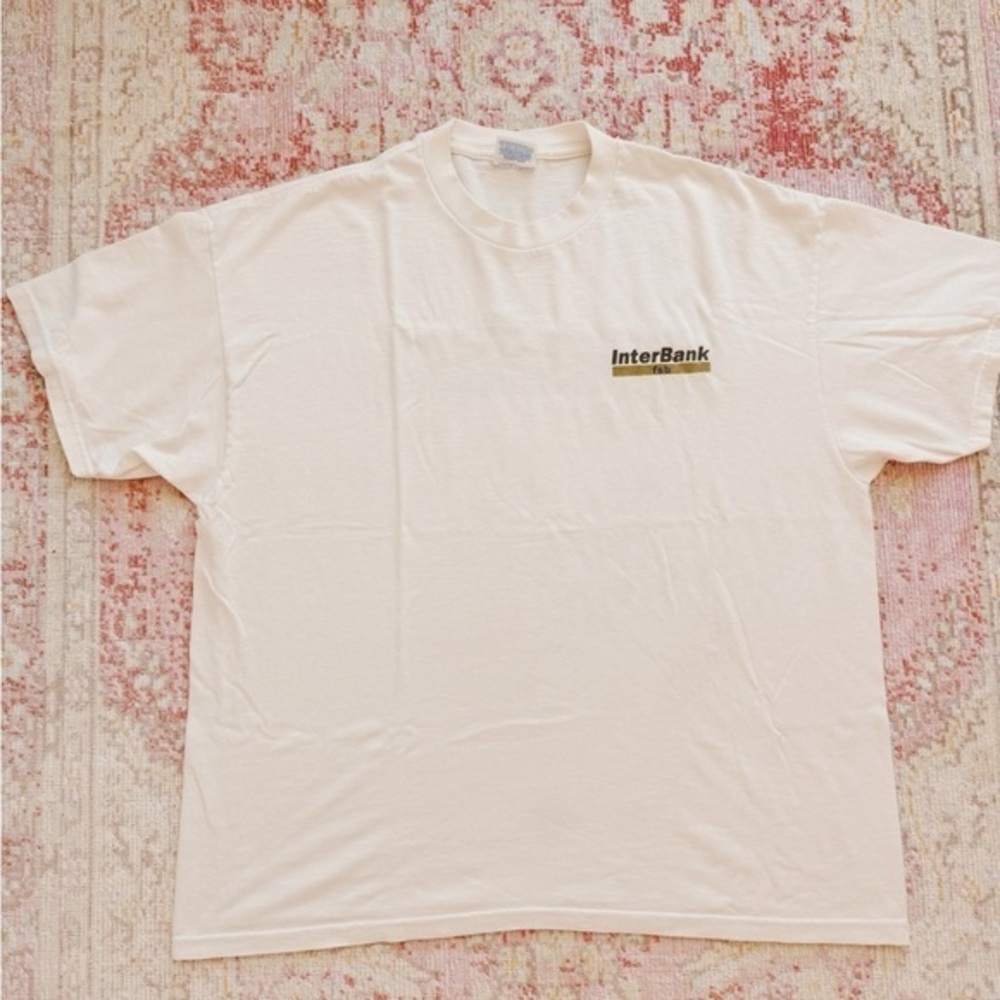 Hanes Cream Short Sleeve Men's Tee “Interbank”